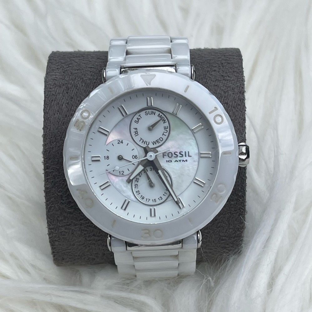 Fossil Ceramic White Women Watch